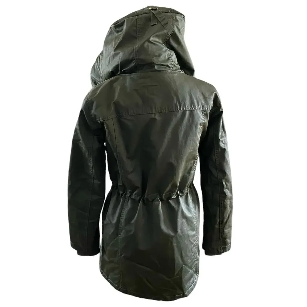 J Crew Size XS Perfect Parka Coat Eco Friendly Primaloft Green FLAW - Picture 4 of 8
